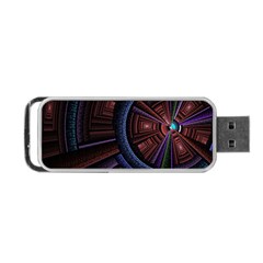 Fractal Circle Pattern Curve Portable Usb Flash (one Side)