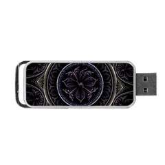 Fractal Abstract Purple Majesty Portable Usb Flash (one Side)