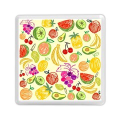 Cute Fruits Pattern Memory Card Reader (square)  by paulaoliveiradesign