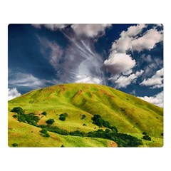 Hill Countryside Landscape Nature Double Sided Flano Blanket (large)  by Celenk