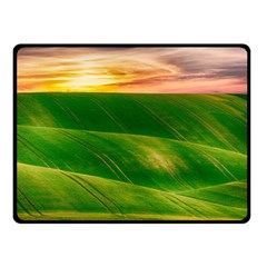 Hills Countryside Sky Rural Double Sided Fleece Blanket (small)  by Celenk