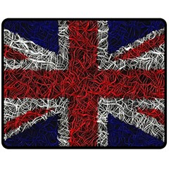Union Jack Flag Uk Patriotic Double Sided Fleece Blanket (medium)  by Celenk