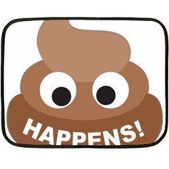 Poo Happens Fleece Blanket (mini) by Vitalitee