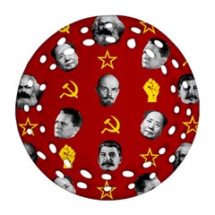 Communist Leaders Round Filigree Ornament (two Sides) by Valentinaart