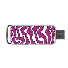 Electric Pink Polynoise Portable Usb Flash (two Sides) by jumpercat