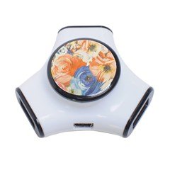 Texture Fabric Textile Detail 3-port Usb Hub