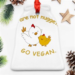 Go Vegan - Cute Chick  Bell Ornament (two Sides) by Valentinaart