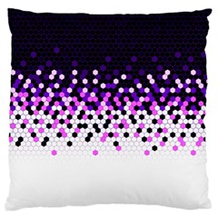 Flat Tech Camouflage Reverse Purple Large Cushion Case (two Sides) by jumpercat