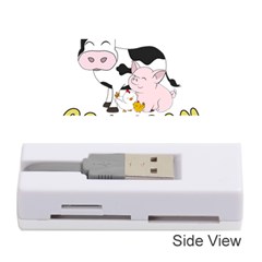 Friends Not Food - Cute Pig And Chicken Memory Card Reader (stick)  by Valentinaart