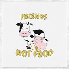 Friends Not Food - Cute Cow, Pig And Chicken Canvas 16  X 16   by Valentinaart
