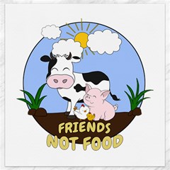 Friends Not Food - Cute Cow, Pig And Chicken Canvas 12  X 12   by Valentinaart