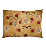 Vintage Glasses Beige Pillow Case (Two Sides) Front
