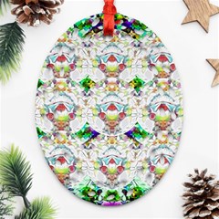 Nine Little Cartoon Dogs In The Green Grass Oval Filigree Ornament (two Sides) by pepitasart