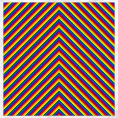 Gay Pride Flag Rainbow Chevron Stripe Canvas 12  X 12   by PodArtist