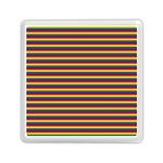 Horizontal Gay Pride Rainbow Flag Pin Stripes Memory Card Reader (Square)  Front