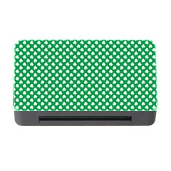  White Shamrocks On Green St  Patrick s Day Ireland Memory Card Reader With Cf by PodArtist