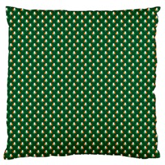 Irish Flag Green White Orange On Green St  Patrick s Day Ireland Large Flano Cushion Case (two Sides) by PodArtist