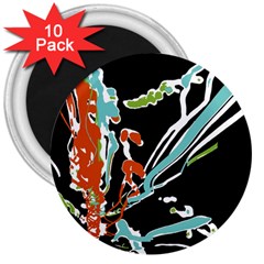 Multicolor Abstract Design 3  Magnets (10 Pack)  by dflcprints