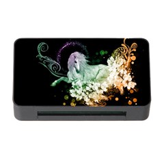 Wonderful Unicorn With Flowers Memory Card Reader With Cf by FantasyWorld7