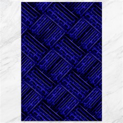 Cobalt Blue Weave Texture Canvas 12  X 18   by Nexatart