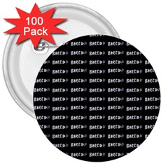 Bored Comic Style Word Pattern 3  Buttons (100 Pack)  by dflcprints