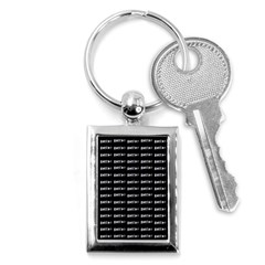 Bored Comic Style Word Pattern Key Chains (rectangle)  by dflcprints