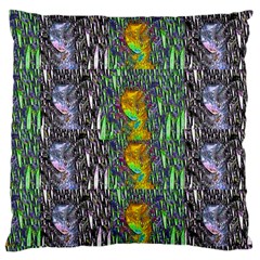 May Be A Woman In Manga Fire Large Flano Cushion Case (two Sides) by pepitasart