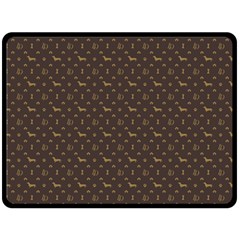 Louis Dachshund  Luxury Dog Attire Double Sided Fleece Blanket (large)  by PodArtist