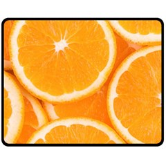 Oranges 4 Double Sided Fleece Blanket (medium)  by trendistuff