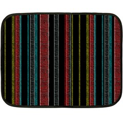 Multicolored Dark Stripes Pattern Fleece Blanket (mini) by dflcprints