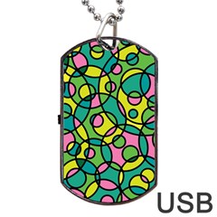 Circle Background Background Texture Dog Tag Usb Flash (two Sides)
