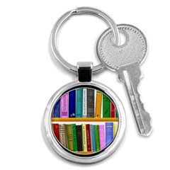 Shelf Books Library Reading Key Chains (round) 