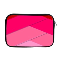 Geometric Shapes Magenta Pink Rose Apple Macbook Pro 17  Zipper Case by Nexatart