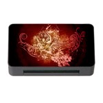 Wonderful Tiger With Flowers And Grunge Memory Card Reader with CF Front