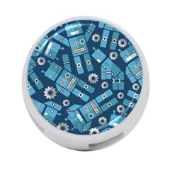 Seamless Pattern Robot 4-port Usb Hub (one Side) by Sapixe