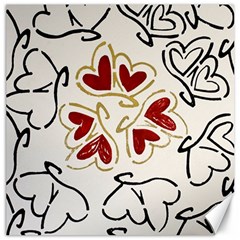 Loving Hearts Canvas 12  X 12   by Art2City