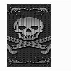 Skull Metal Background Carved Small Garden Flag (two Sides)