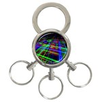 Electronics Board Computer Trace 3-Ring Key Chains Front