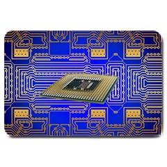 Processor Cpu Board Circuits Large Doormat  by Sapixe