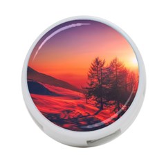 Italy Sunrise Sky Clouds Beautiful 4-port Usb Hub (two Sides)  by Simbadda