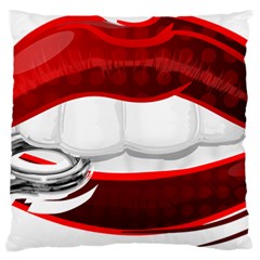 Bite Me Large Cushion Case (two Sides) by StarvingArtisan
