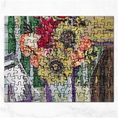 Sunflowers And Lamp Rectangular Jigsaw Puzzl