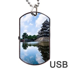 Beautiful Pagoda On Lake Nature Wallpaper Dog Tag Usb Flash (two Sides) by Modern2018
