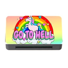 Go To Hell - Unicorn Memory Card Reader With Cf by Valentinaart