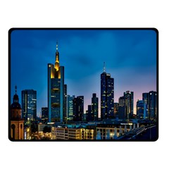 Frankfurt Germany Panorama City Double Sided Fleece Blanket (small)  by Simbadda