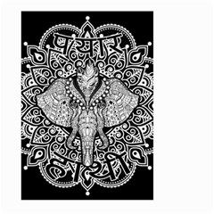 Ornate Hindu Elephant  Large Garden Flag (two Sides) by Valentinaart