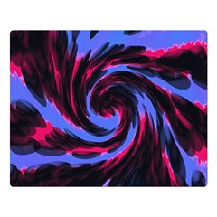 Swirl Black Blue Pink Double Sided Flano Blanket (large)  by BrightVibesDesign
