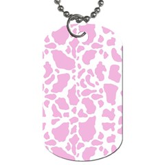 White Pink Cow Print Dog Tag (two Sides)