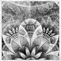 Black And White Fanned Feathers In Halftone Dots Canvas 16  X 16   by jayaprime