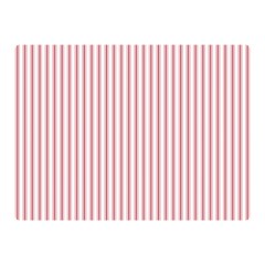 Mattress Ticking Narrow Striped Usa Flag Red And White Double Sided Flano Blanket (mini)  by PodArtist